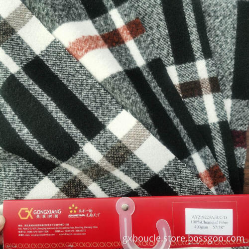 Boucle fashion checked design brushed fabrics